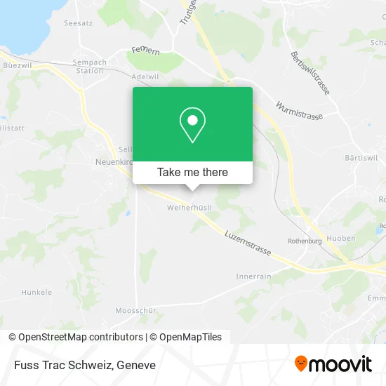 Fuss Trac Schweiz map