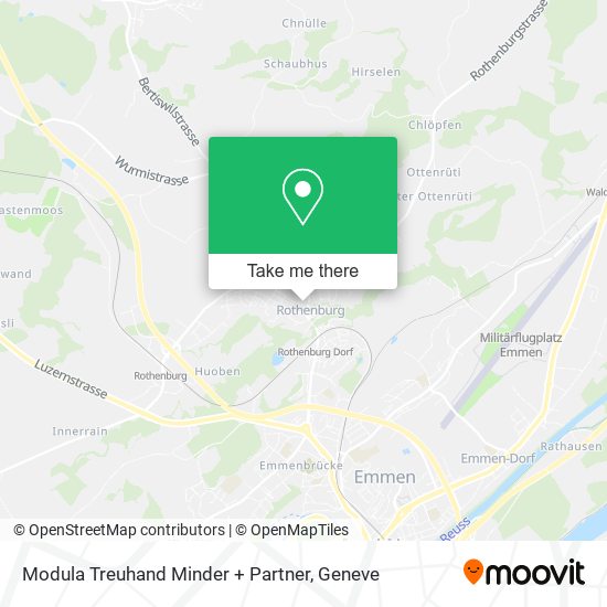 Modula Treuhand Minder + Partner map