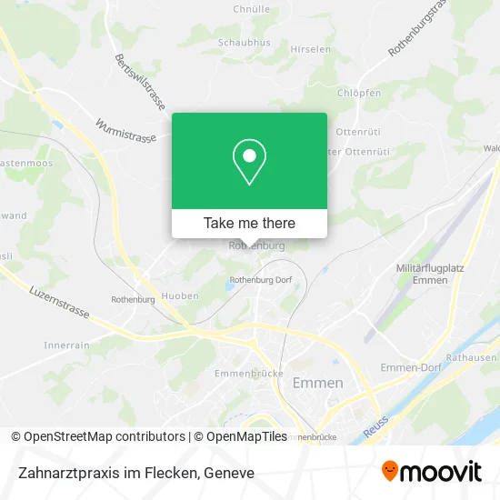 Zahnarztpraxis im Flecken map