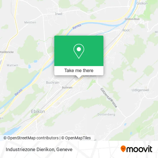 Industriezone Dierikon map