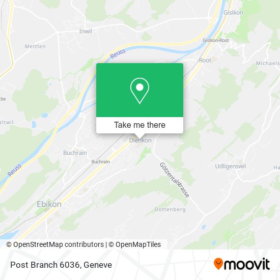 Post Branch 6036 map