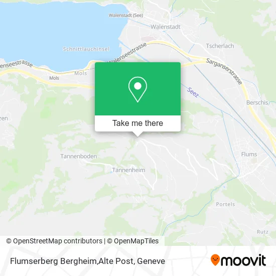 Flumserberg Bergheim,Alte Post map