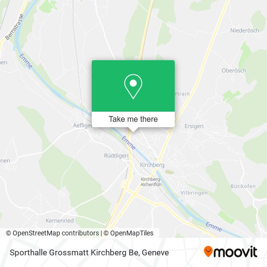 Sporthalle Grossmatt Kirchberg Be map