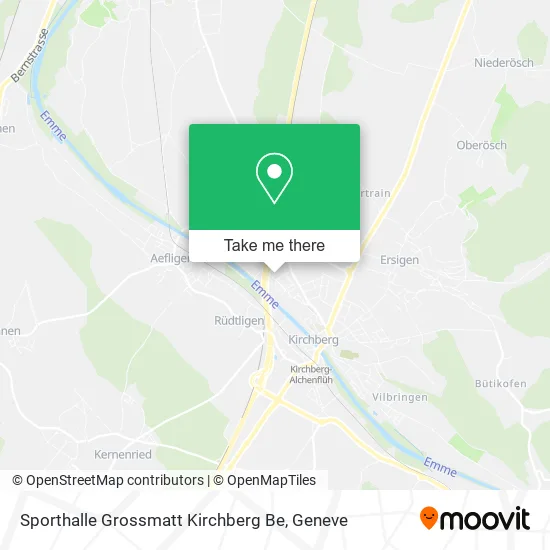Sporthalle Grossmatt Kirchberg Be map