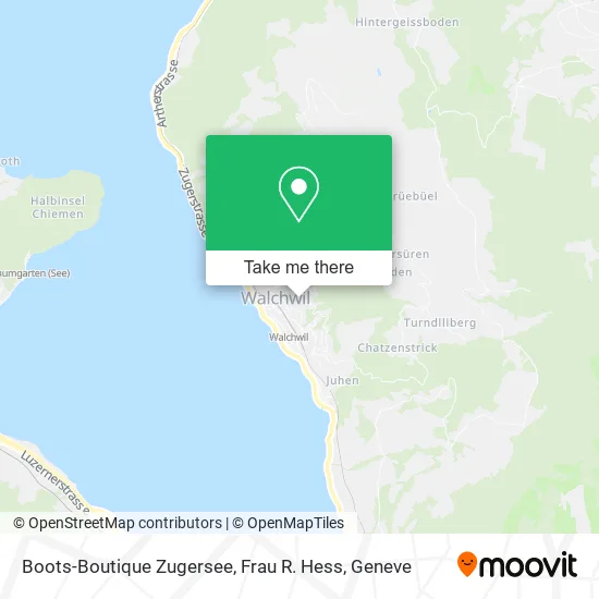 Boots-Boutique Zugersee, Frau R. Hess map