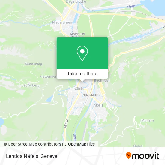 Lentics.Näfels map