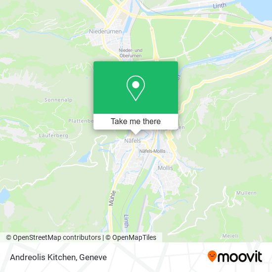 Andreolis Kitchen map