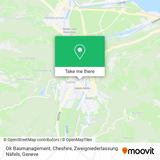 Ok Baumanagement, Cheshire, Zweigniederlassung Näfels map