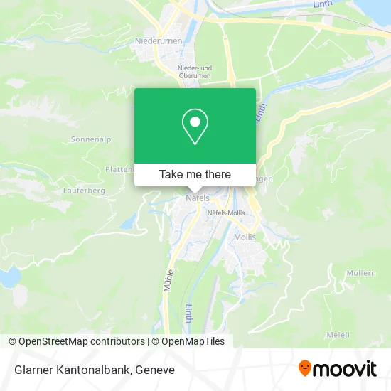Glarner Kantonalbank map