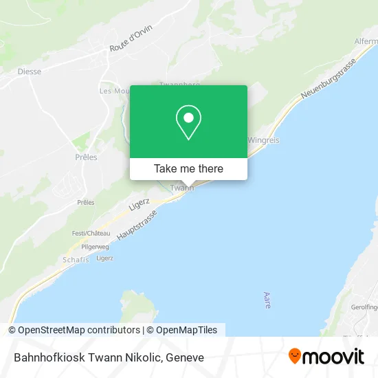 Bahnhofkiosk Twann Nikolic map