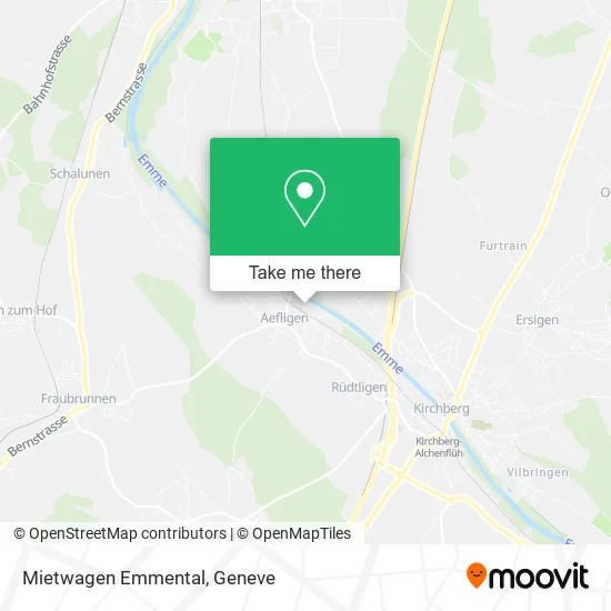 Mietwagen Emmental map