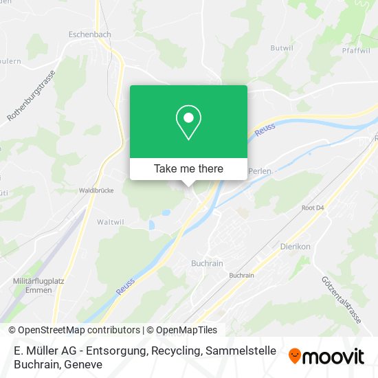 E. Müller AG - Entsorgung, Recycling, Sammelstelle Buchrain map