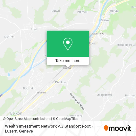 Wealth Investment Network AG Standort Root - Luzern map
