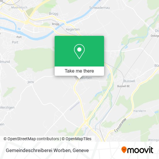 Gemeindeschreiberei Worben map