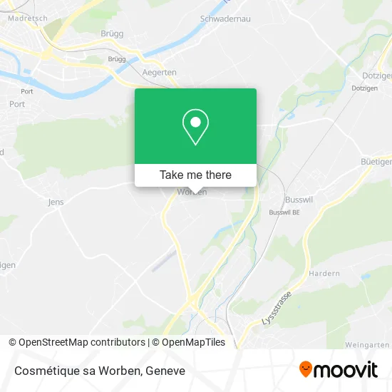 Cosmétique sa Worben map