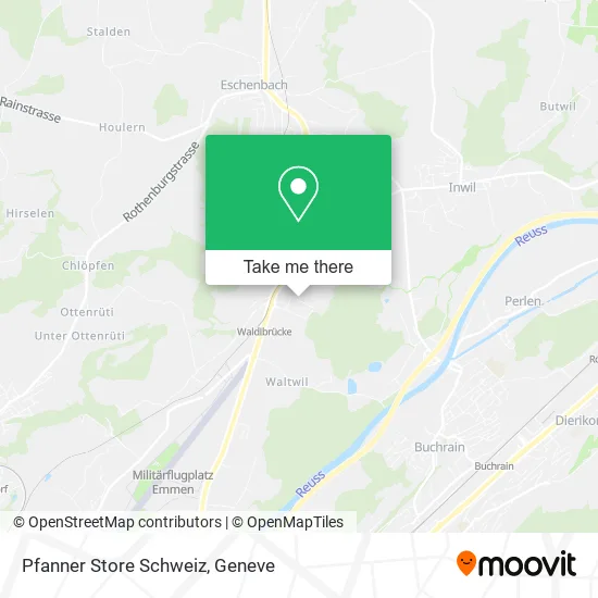 Pfanner Store Schweiz map