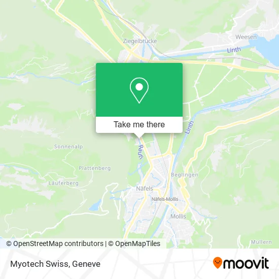 Myotech Swiss map