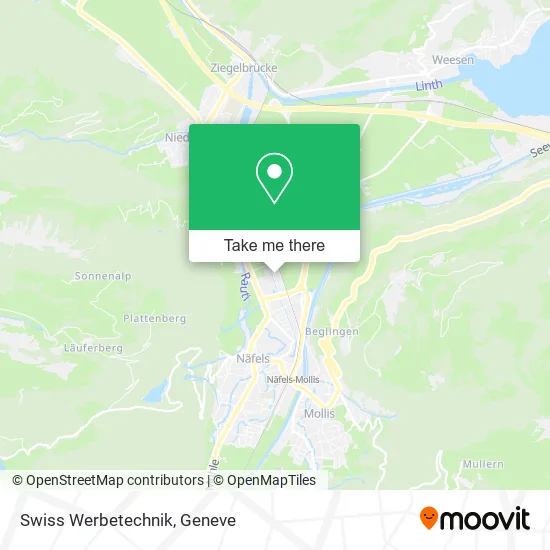 Swiss Werbetechnik map