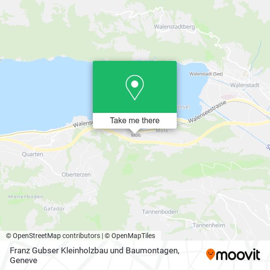 Franz Gubser Kleinholzbau und Baumontagen map