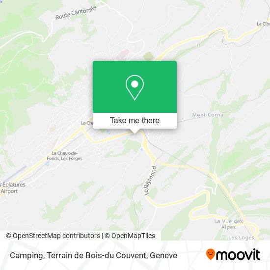 Camping, Terrain de Bois-du Couvent map