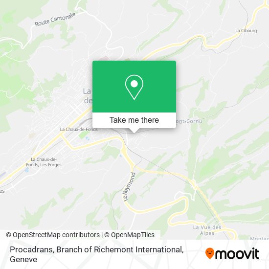 Procadrans, Branch of Richemont International map