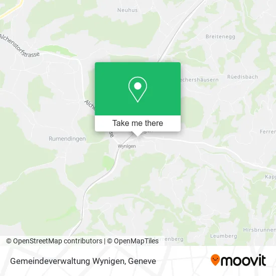 Gemeindeverwaltung Wynigen map