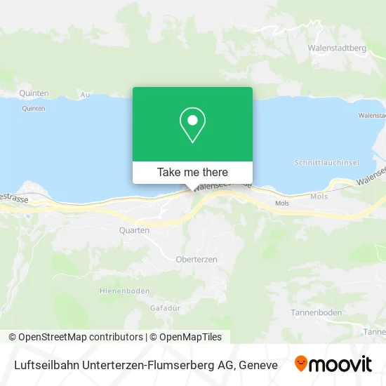 Luftseilbahn Unterterzen-Flumserberg AG map