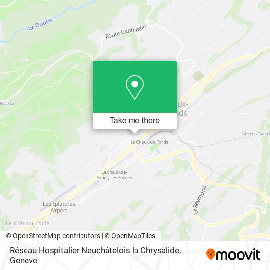 Réseau Hospitalier Neuchâtelois la Chrysalide map