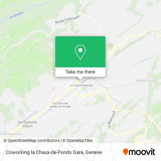 Coworking la Chaux-de-Fonds Gare map