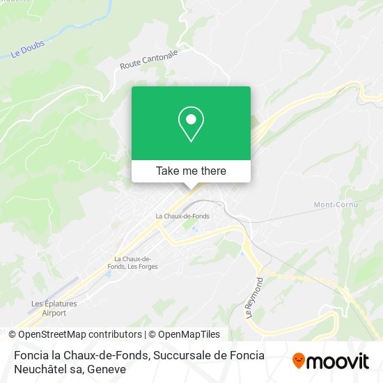 Foncia la Chaux-de-Fonds, Succursale de Foncia Neuchâtel sa map