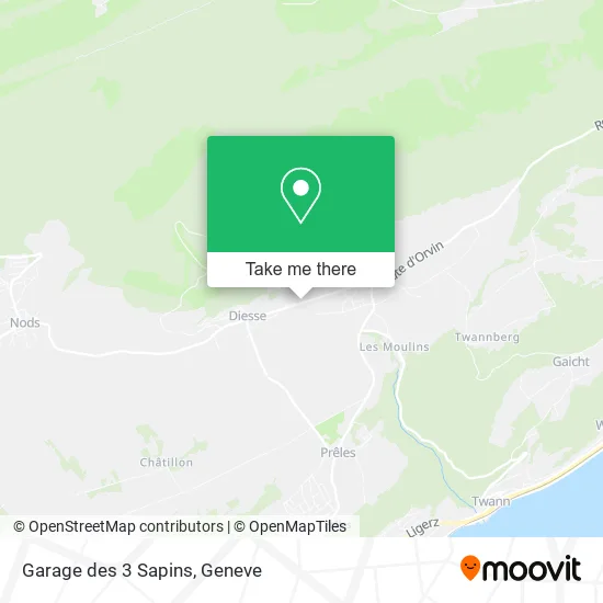 Garage des 3 Sapins map