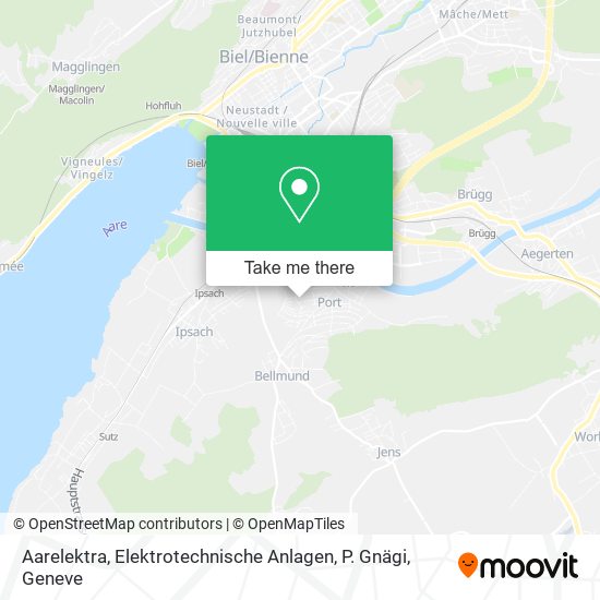 Aarelektra, Elektrotechnische Anlagen, P. Gnägi map