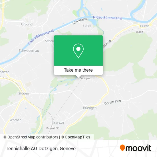Tennishalle AG Dotzigen map