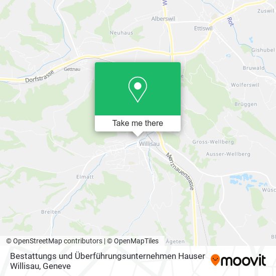 Bestattungs und Überführungsunternehmen Hauser Willisau map