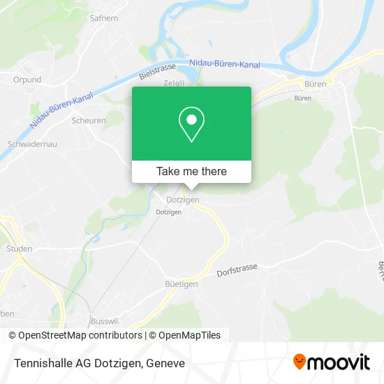 Tennishalle AG Dotzigen map