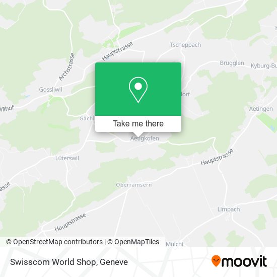 Swisscom World Shop map