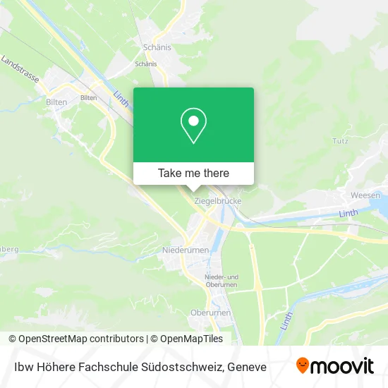 Ibw Höhere Fachschule Südostschweiz map