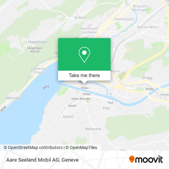 Aare Seeland Mobil AG map