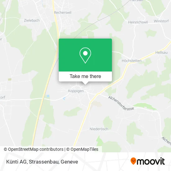 Künti AG, Strassenbau map