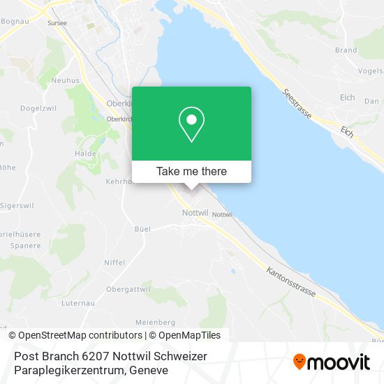 Post Branch 6207 Nottwil Schweizer Paraplegikerzentrum map
