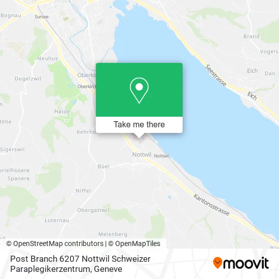 Post Branch 6207 Nottwil Schweizer Paraplegikerzentrum map