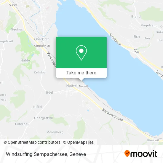 Windsurfing Sempachersee map