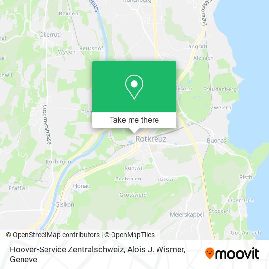 Hoover-Service Zentralschweiz, Alois J. Wismer map