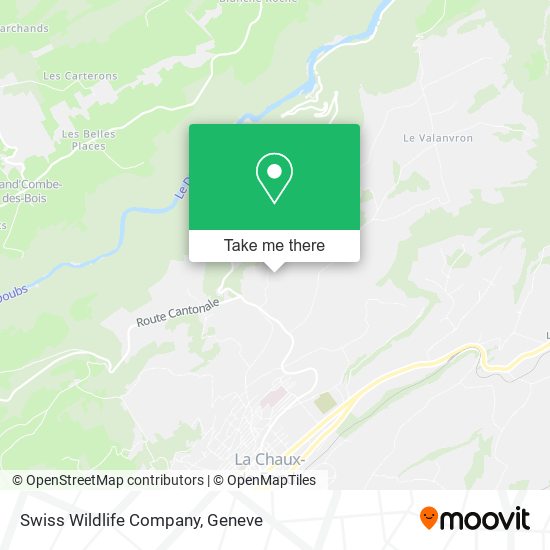Swiss Wildlife Company map