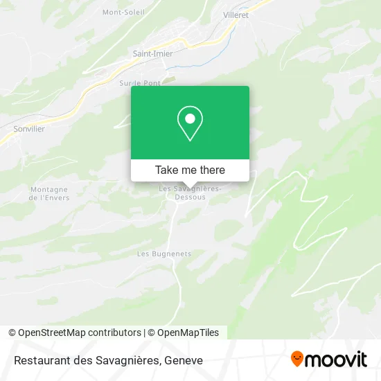 Restaurant des Savagnières map