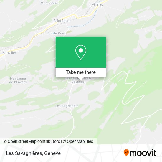 Les Savagnières map