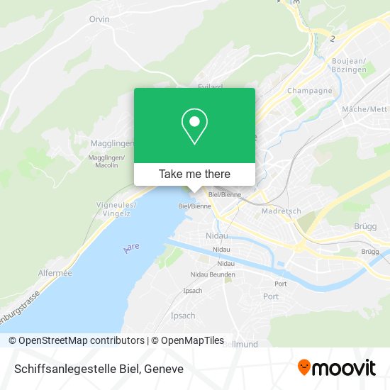 Schiffsanlegestelle Biel map