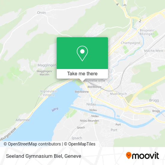 Seeland Gymnasium Biel map