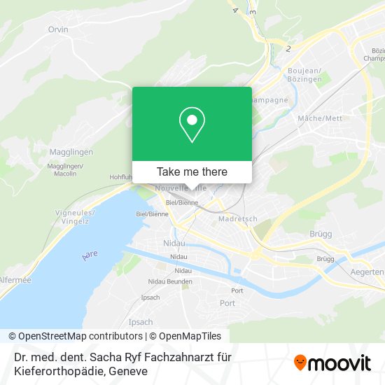 Dr. med. dent. Sacha Ryf Fachzahnarzt für Kieferorthopädie map