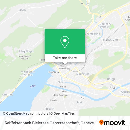 Raiffeisenbank Bielersee Genossenschaft map